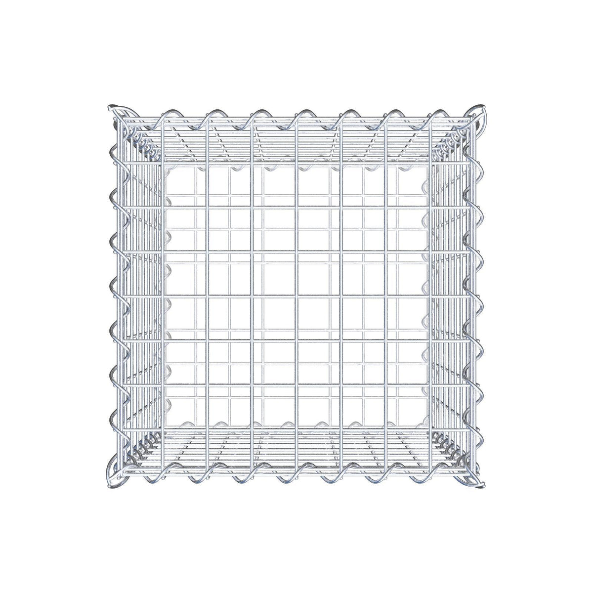 Gavión 40 cm x 40 cm x 40 cm (L x A x P), luz de malla 5 cm x 5 cm, en espiral