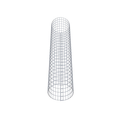 Colonne de gabion ronde 47 cm de diamètre, 230 cm de hauteur, mailles 5 cm x 10 cm