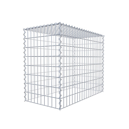 Opvokset gabion type 3 100 cm x 80 cm x 50 cm (L x H x D), maskestørrelse 5 cm x 10 cm, spiral