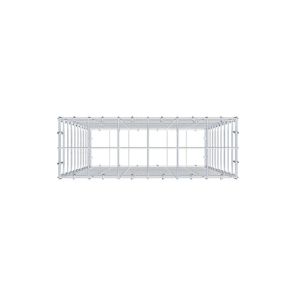 Gabion 100 cm x 60 cm x 20 cm (L x H x P), mailles 10 cm x 10 cm, anneau en C