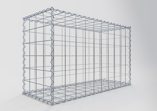Gabião 100 cm x 60 cm x 40 cm (C x A x P), malhagem 10 cm x 10 cm, espiral