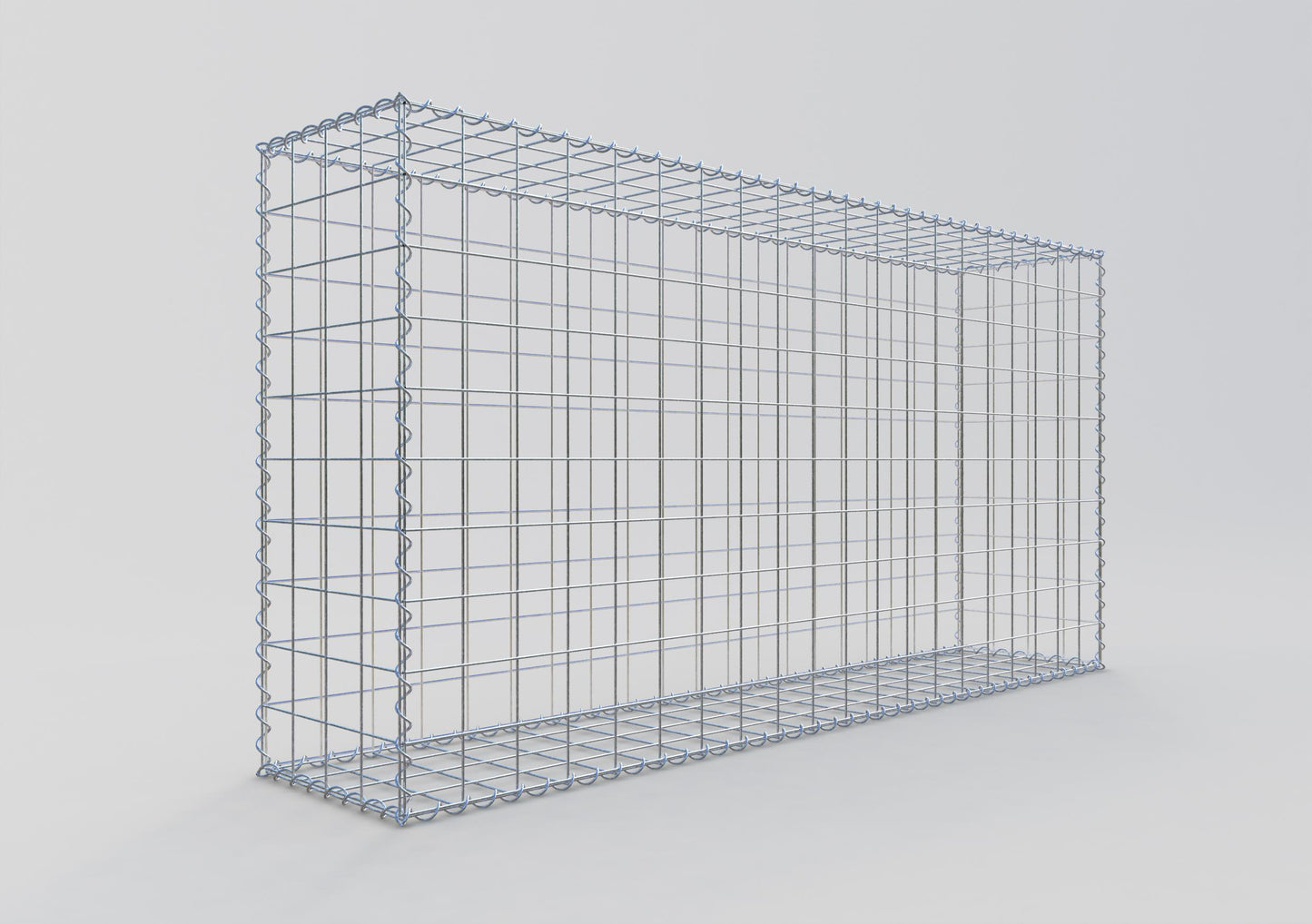 Gabion 200 cm x 100 cm x 40 cm (L x H x P), mailles 10 cm x 10 cm, spirale