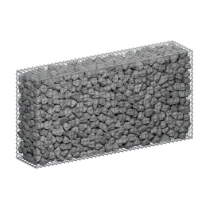 Gabion 200 cm x 100 cm x 40 cm (L x H x P), mailles 5 cm x 5 cm, spirale