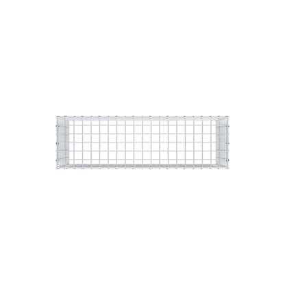 Monteret gabion type 3 100 cm x 50 cm x 30 cm (L x H x D), maskestørrelse 5 cm x 5 cm, C-ring