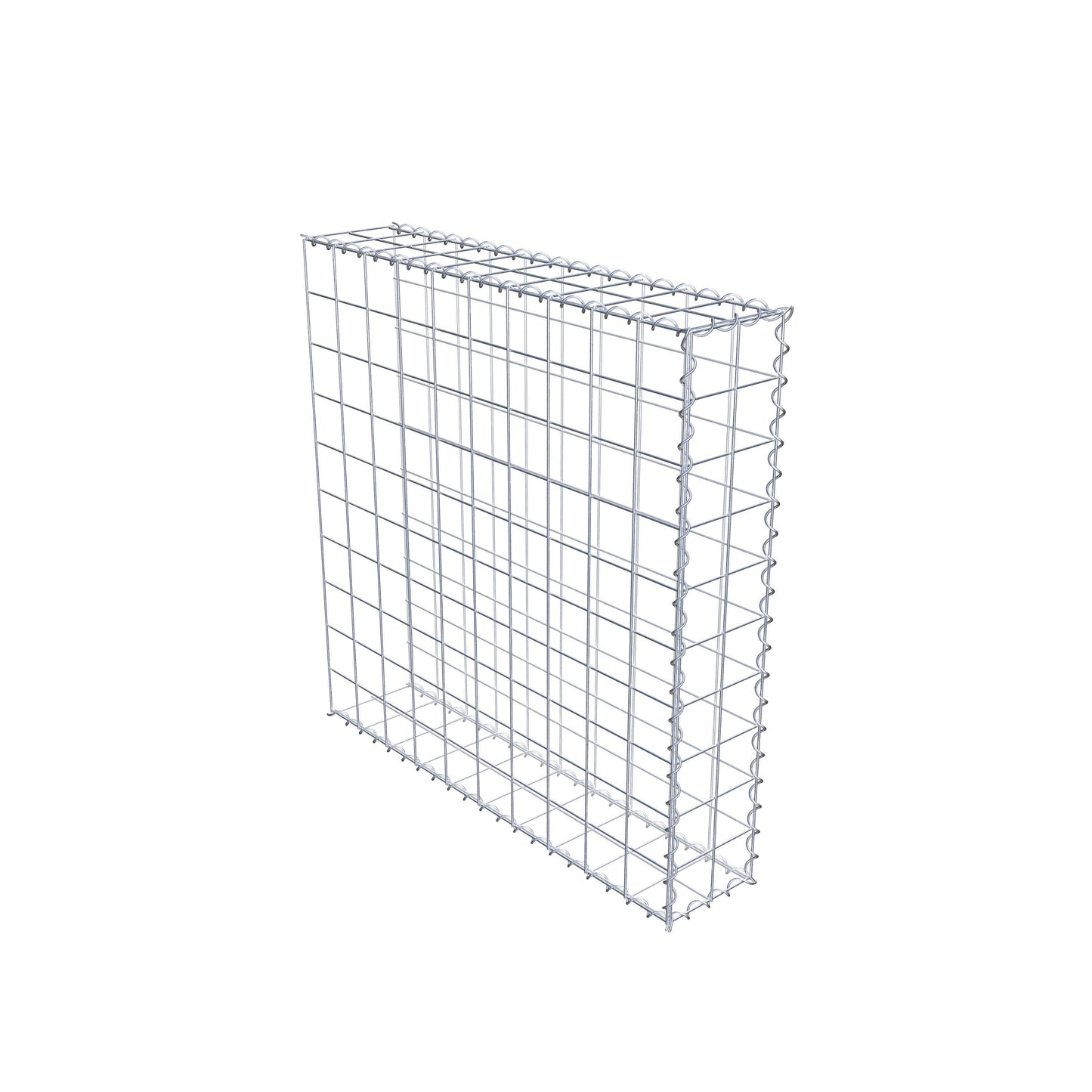 Gabião tipo 2 100 cm x 100 cm x 20 cm (C x A x P), malhagem 10 cm x 10 cm, espiral