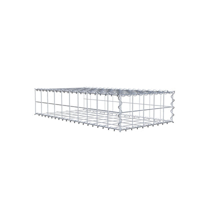 Gabion rapporté type 2 100 cm x 20 cm x 50 cm (L x H x P), mailles 10 cm x 10 cm, spirale