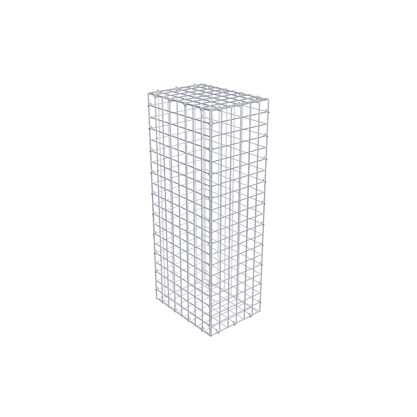 Gavión 100 cm x 40 cm x 30 cm (L x A x P), malla 5 cm x 5 cm, anillo en C