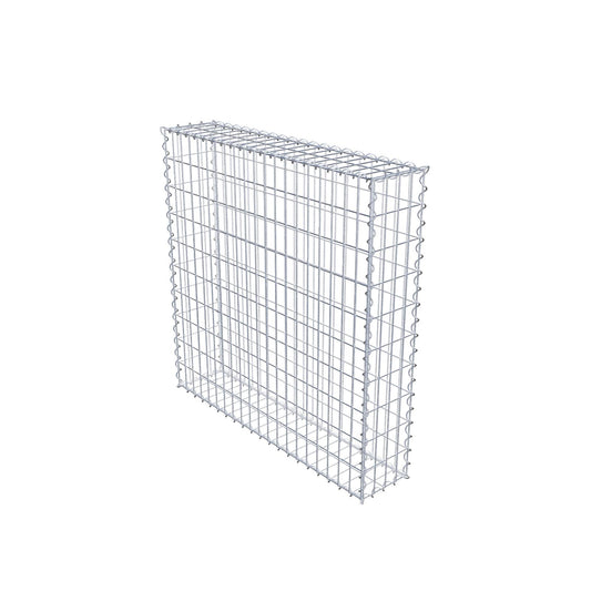 Schanskorf 100 cm x 100 cm x 20 cm (L x H x D), maaswijdte 5 cm x 10 cm, spiraalvormig