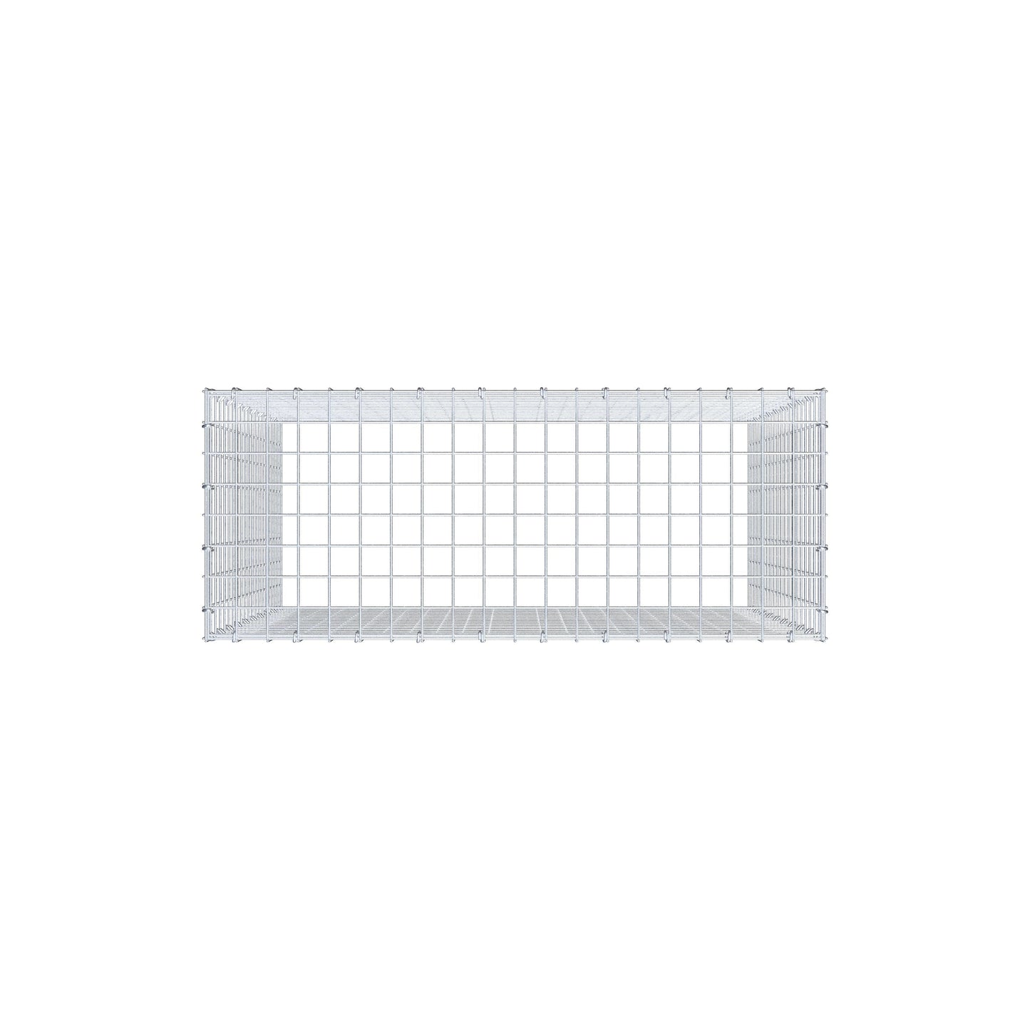 Gabião Tipo 3 100 cm x 100 cm x 40 cm (C x A x P), malhagem 5 cm x 5 cm, anel C