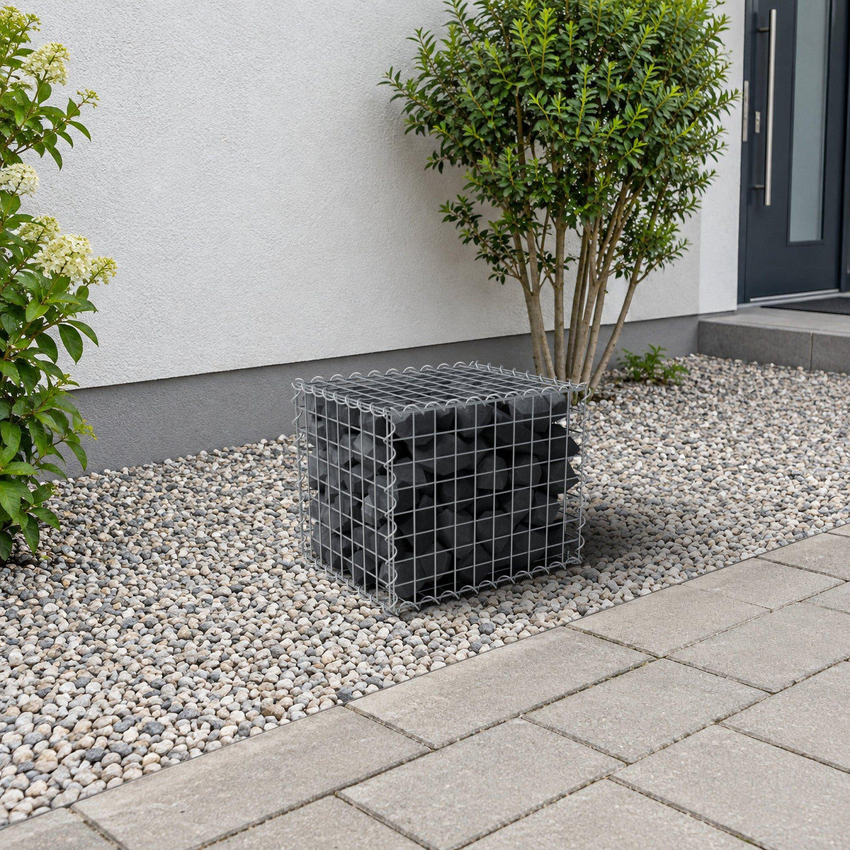 Gabion 50 cm x 40 cm x 40 cm (L x H x P), mailles 5 cm x 5 cm, spirale