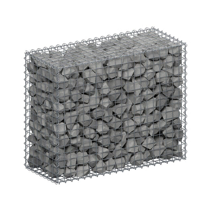 Gavión 100 cm x 80 cm x 40 cm (L x A x P), luz de malla 5 cm x 5 cm, en espiral