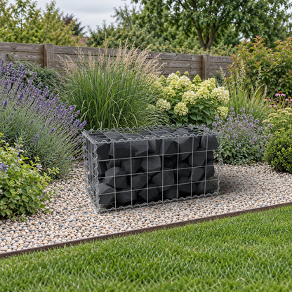 Gabione 80 cm x 40 cm x 40 cm (L x H x T), Maschenweite 10 cm x 10 cm, Spirale