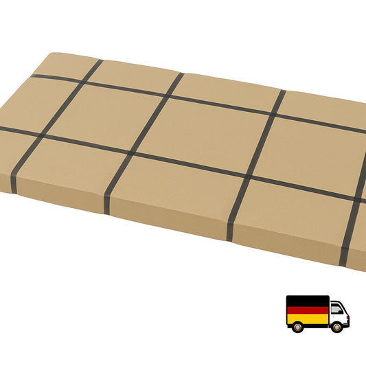 Lecho elevado rectangular 130 cm x 60 cm x 60 cm (largo x alto x fondo), malla 5 x 10 cm, espesor de pared 10 cm