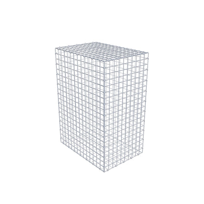 Gabião 100 cm x 70 cm x 50 cm (C x A x P), malhagem 5 cm x 5 cm, anel C