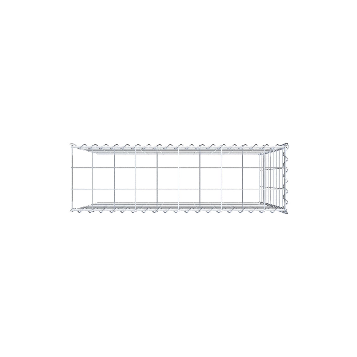Gabion rapporté type 4 100 cm x 100 cm x 30 cm (L x H x P), mailles 10 cm x 10 cm, spirale