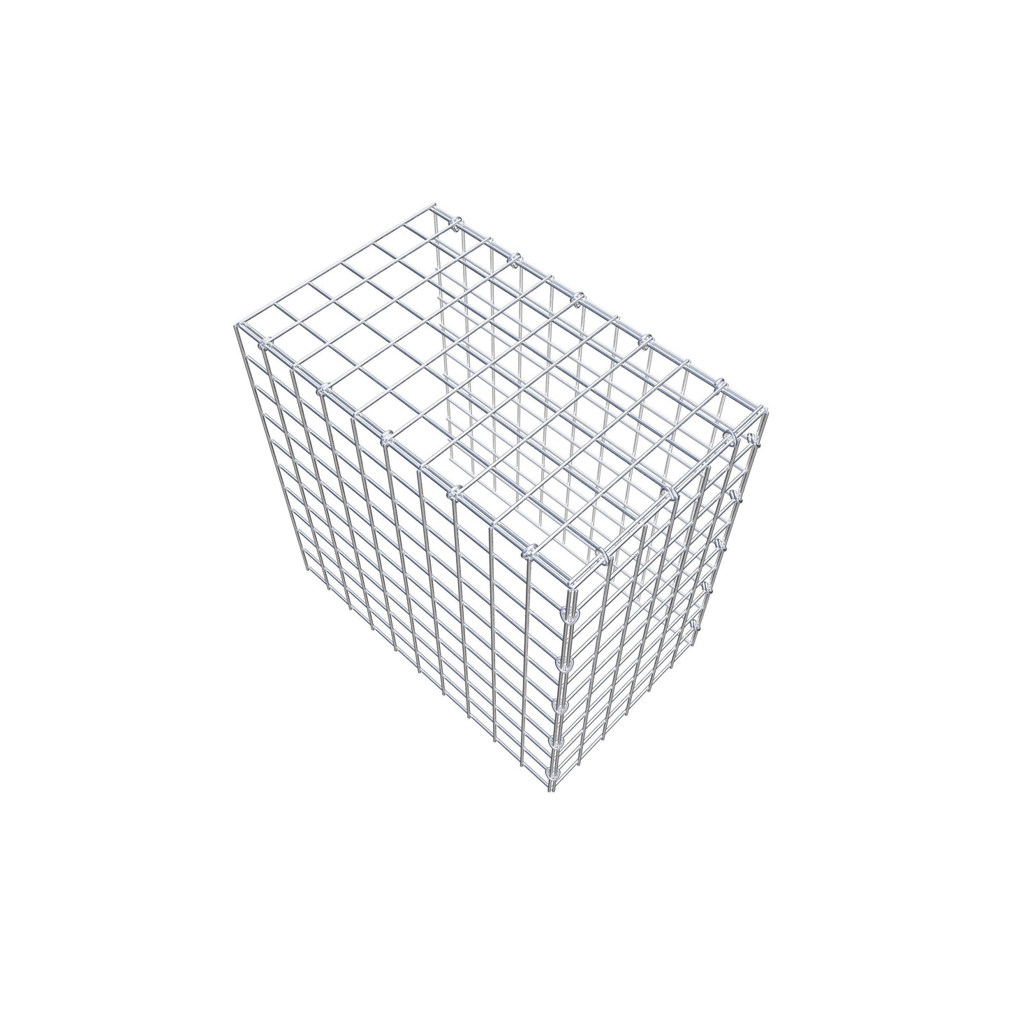 Monteret gabion type 4 50 cm x 50 cm x 30 cm (L x H x D), maskestørrelse 5 cm x 5 cm, C-ring