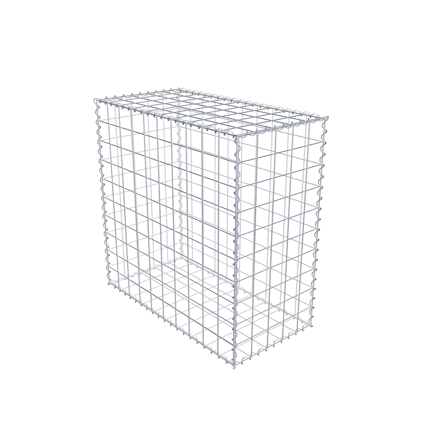 Gabion 100 cm x 100 cm x 50 cm (L x H x P), mailles 10 cm x 10 cm, spirale