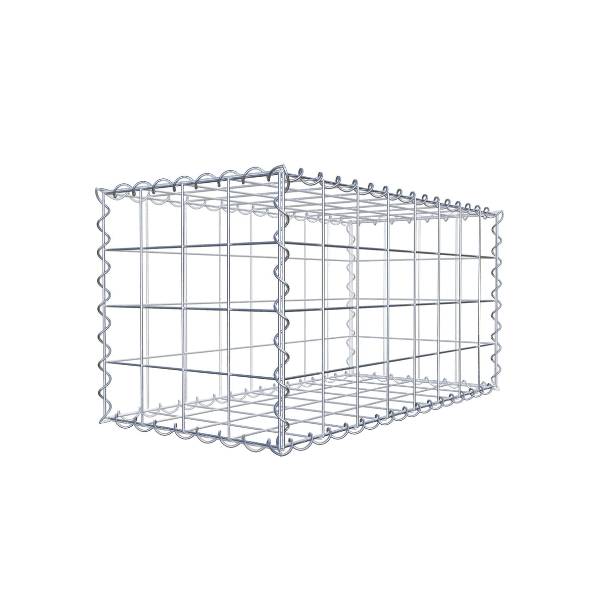 Gabione 80 cm x 40 cm x 40 cm (L x H x T), Maschenweite 10 cm x 10 cm, Spirale
