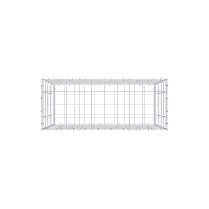 Gabione 100 cm x 80 cm x 40 cm (L x H x T), Maschenweite 10 cm x 10 cm, C-Ring