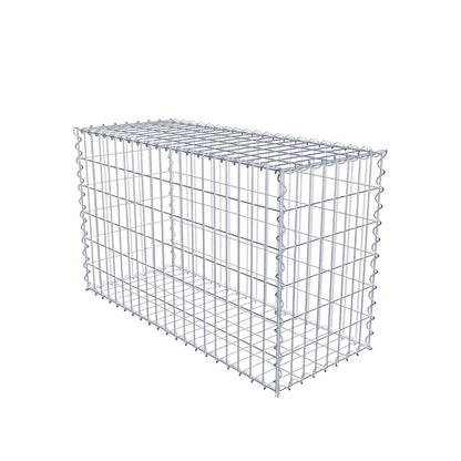 Gabion 100 cm x 60 cm x 40 cm (L x H x D), mesh size 5 cm x 10 cm, spiral