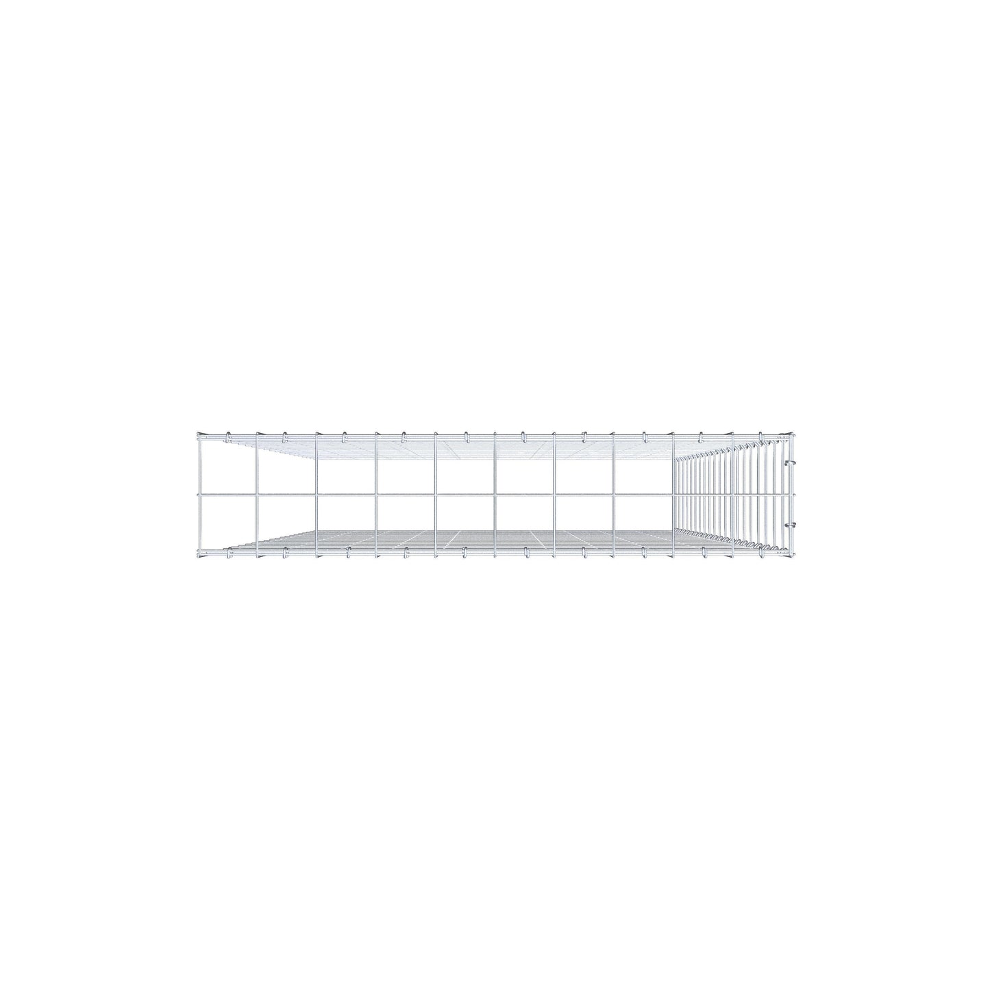 Gabião Tipo 4 200 cm x 100 cm x 20 cm (C x A x P), malhagem 10 cm x 10 cm, anel C