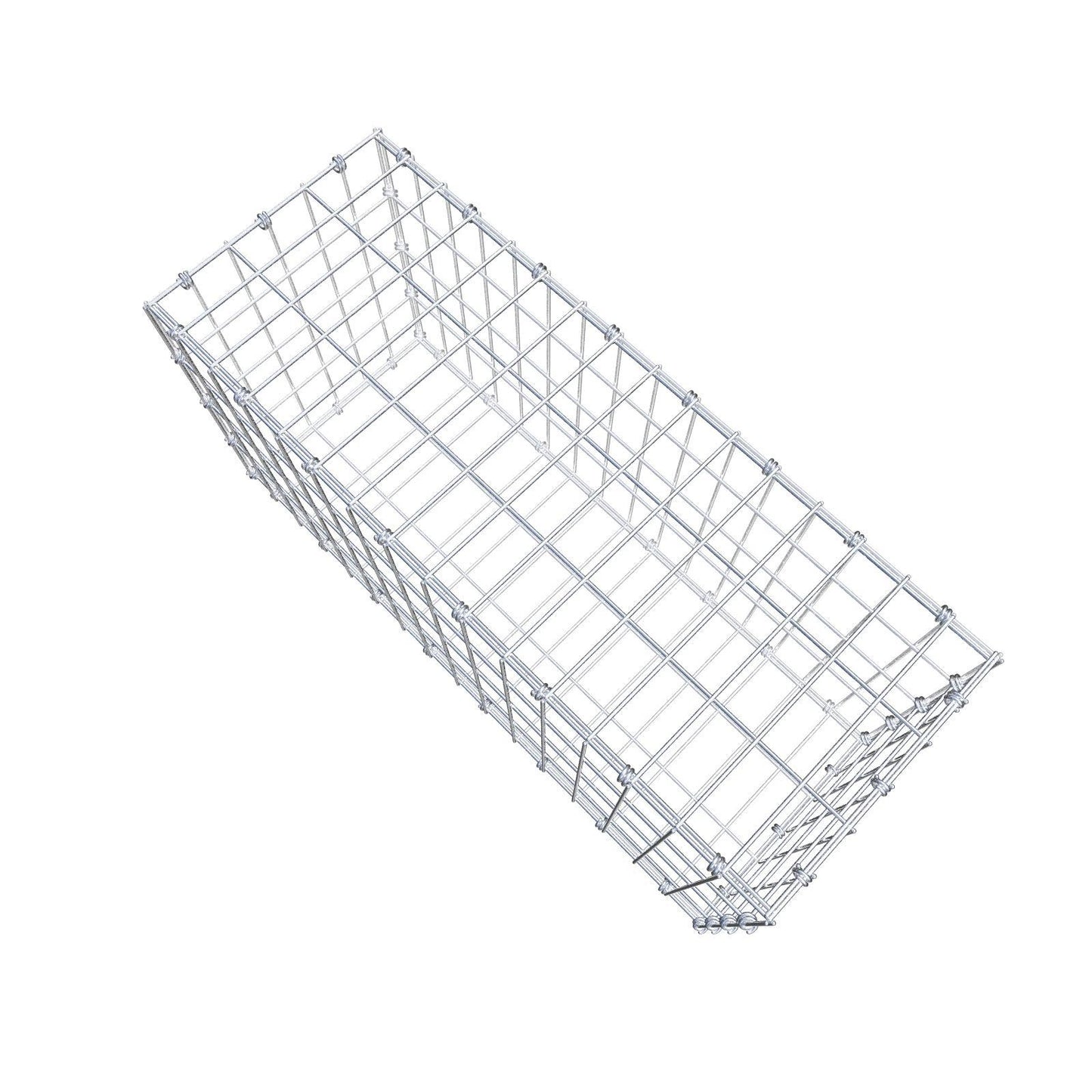 Gabione 80 cm x 40 cm x 30 cm (L x H x T), Maschenweite 5 x 10 cm, Spiralring