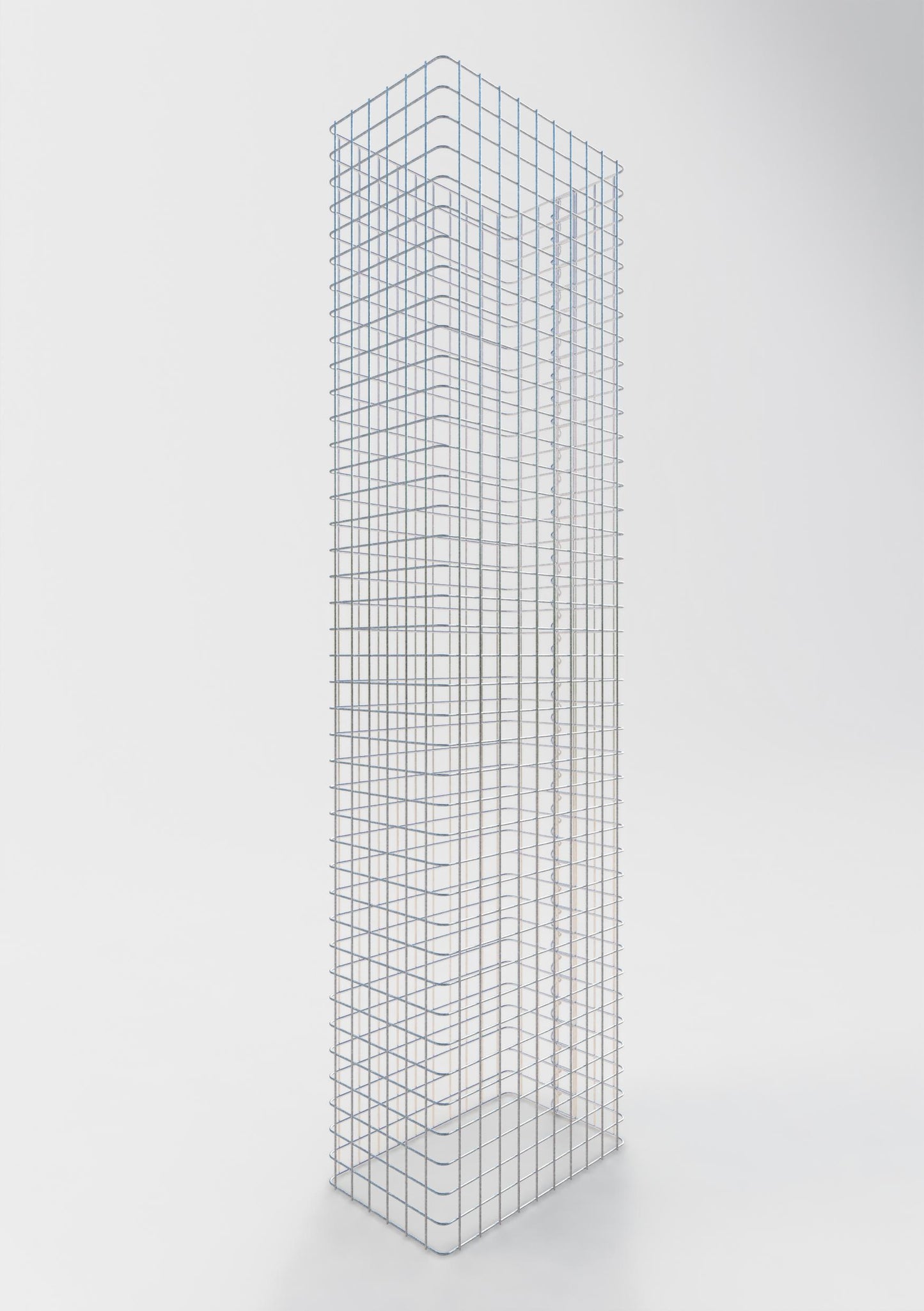 Gabion hegn længde 52 cm, højde 160 cm, dybde 32 cm, maskestørrelse 5 x 5 cm