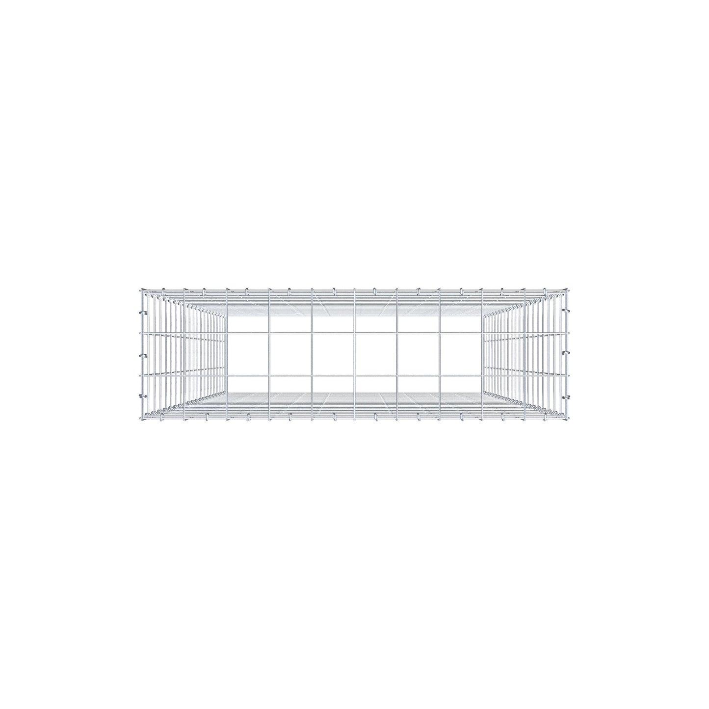 Fourche rapportée type 3 200 cm x 100 cm x 30 cm (L x H x P), mailles 10 cm x 10 cm, anneau en C