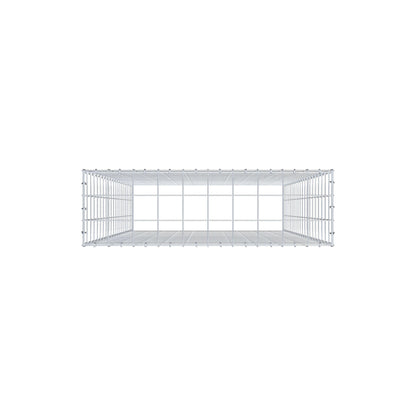 Fourche rapportée type 3 200 cm x 100 cm x 30 cm (L x H x P), mailles 10 cm x 10 cm, anneau en C