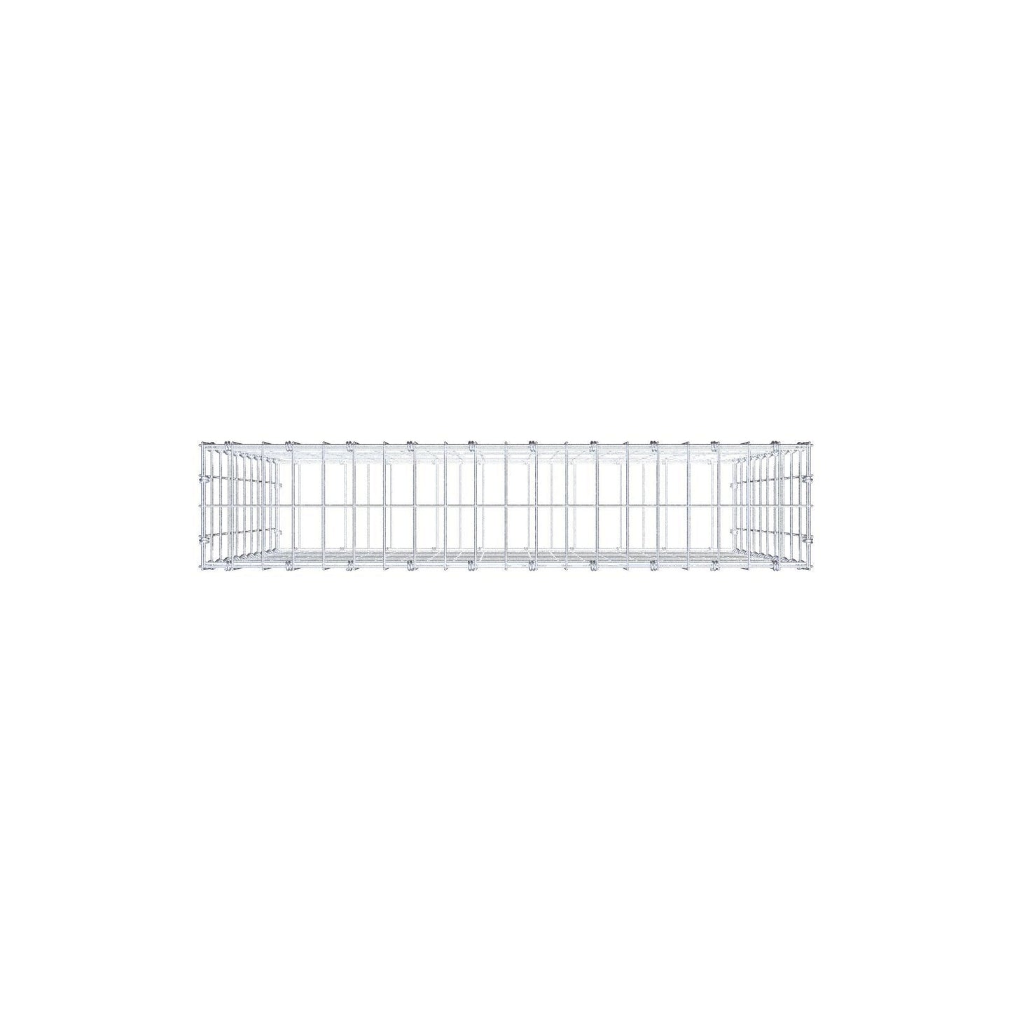 Gabion 100 cm x 100 cm x 20 cm (L x H x P), mailles 5 x 10 cm, anneau en spirale