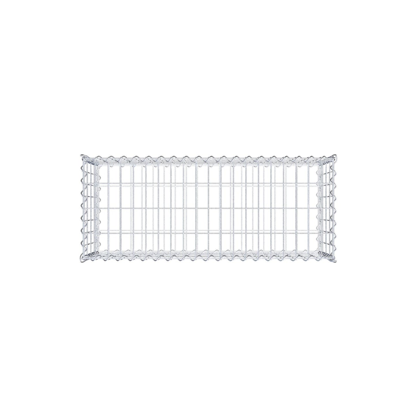 Gabião 100 cm x 40 cm x 40 cm (C x A x P), malhagem 5 cm x 10 cm, espiral