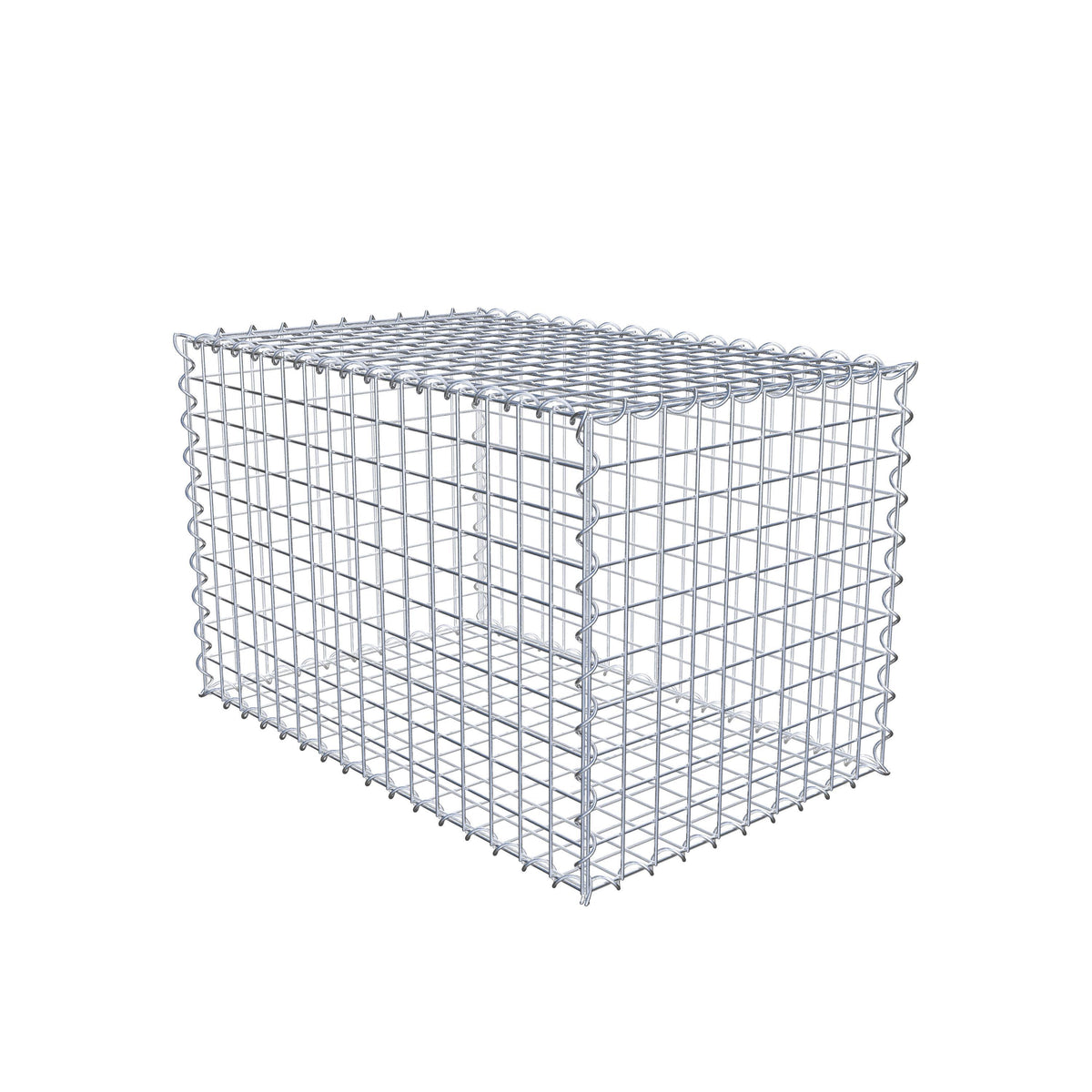 Gabione 80 cm x 50 cm x 50 cm (L x H x T), Maschenweite 5 cm x 5 cm, Spirale