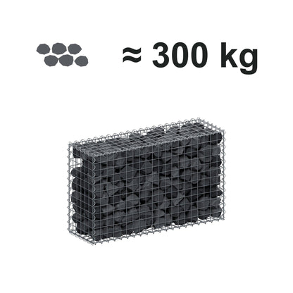 Gabion 100 cm x 60 cm x 30 cm (L x H x D), maskstorlek 5 cm x 5 cm, spiral