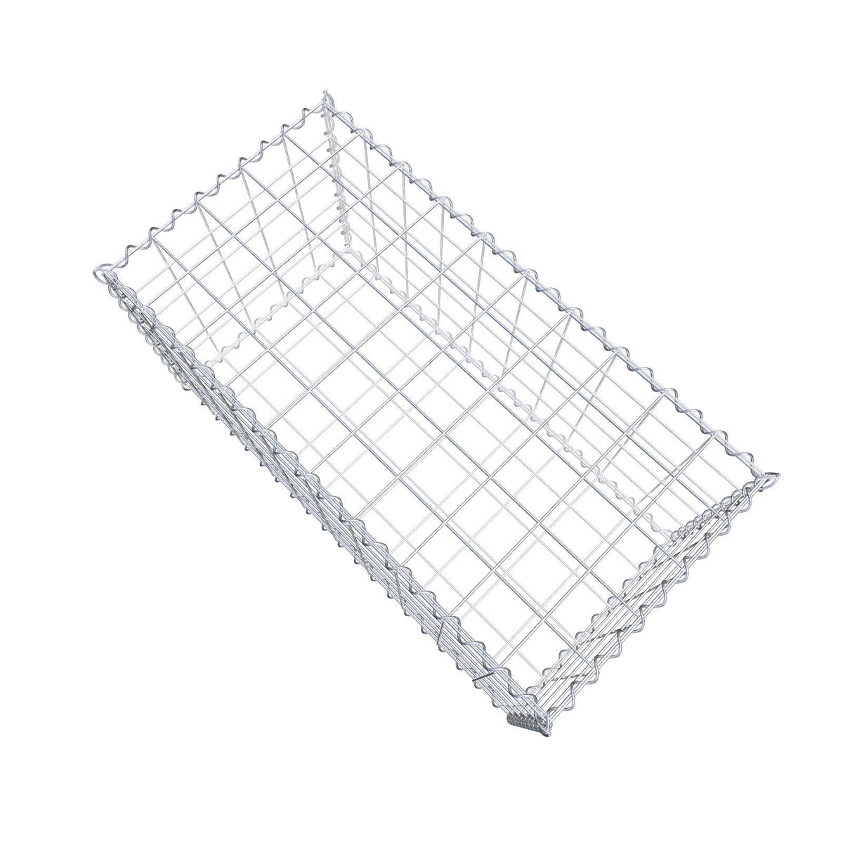 Gabião 100 cm x 50 cm x 50 cm (C x A x P), malhagem 10 cm x 10 cm, espiral