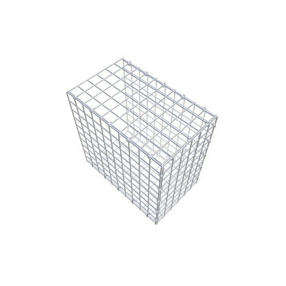 Gabbione fissabile tipo 2 50 cm x 50 cm x 30 cm (L x H x P), maglia 5 cm x 5 cm, anello a C