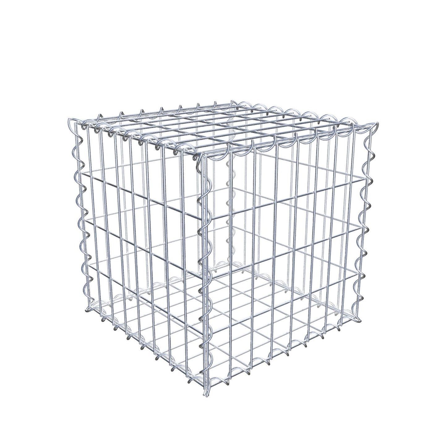 Gabion 40 cm x 40 cm x 40 cm (L x H x P), mailles 5 cm x 10 cm, spirale