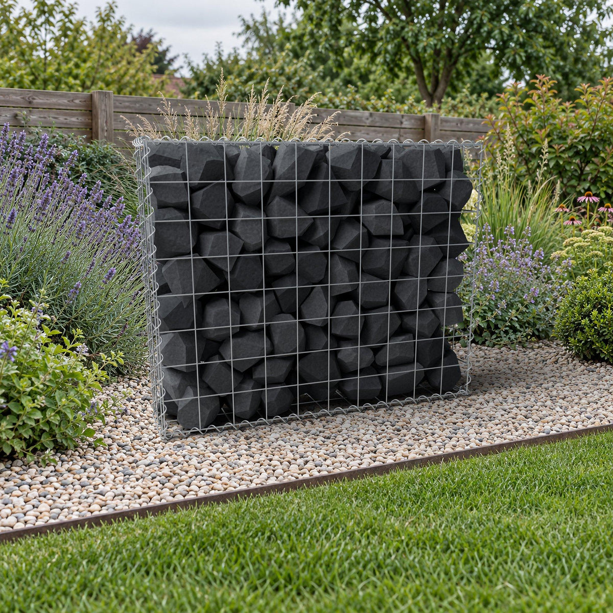 Gabião 100 cm x 80 cm x 20 cm (C x A x P), malhagem 10 cm x 10 cm, espiral