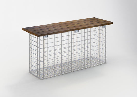 Banc de jardin 102 x 50 x 32 cm CUMARU MW 5 x 5 cm, galvanisé à chaud