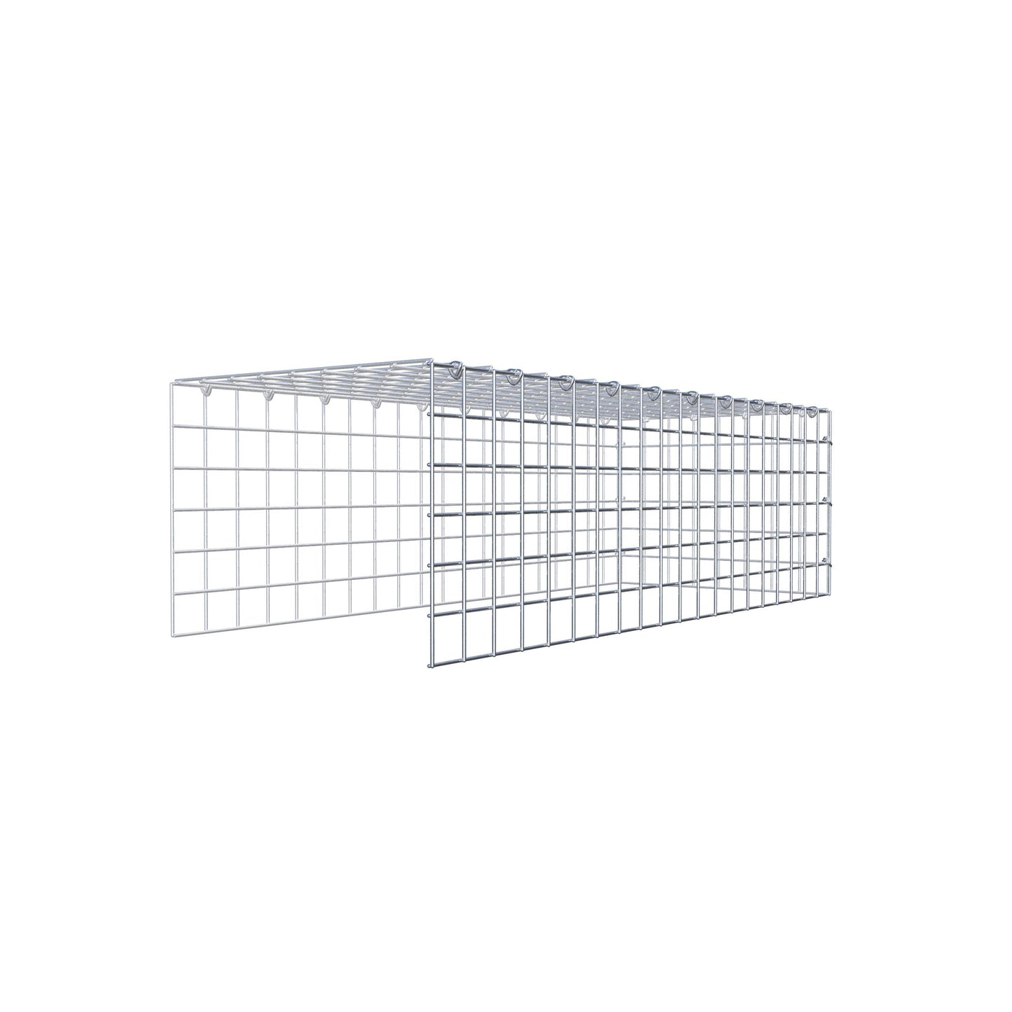 Fourche rapportée type 4 100 cm x 30 cm x 40 cm (L x H x P), mailles 5 cm x 5 cm, anneau C