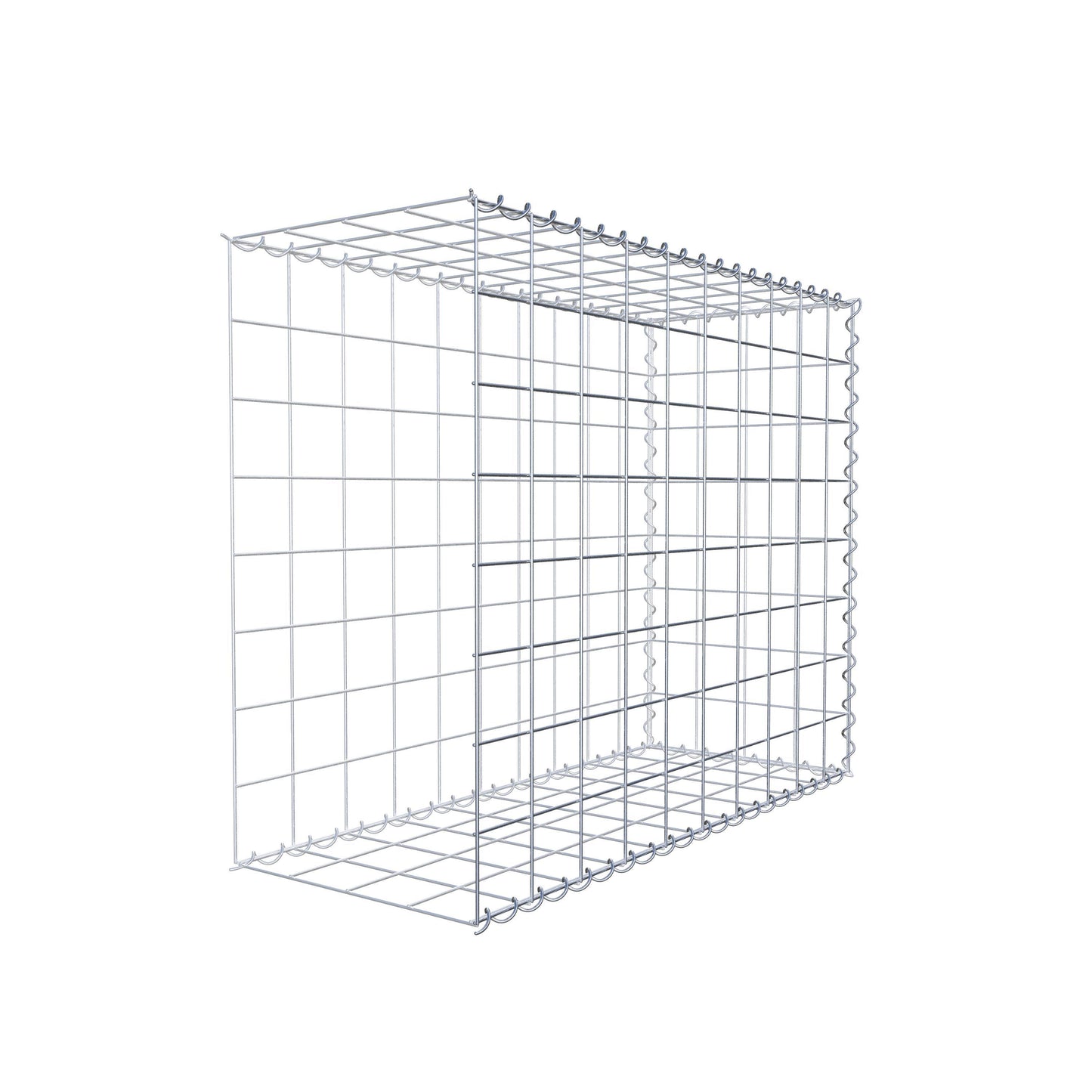 Opvokset gabion type 2 100 cm x 80 cm x 40 cm (L x H x D), maskestørrelse 10 cm x 10 cm, spiral