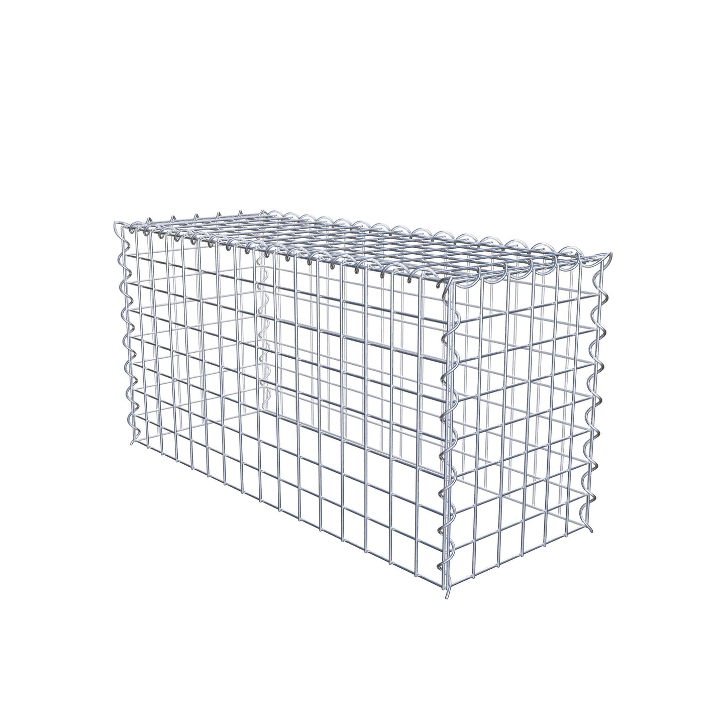 Opvokset gabion type 3 80 cm x 40 cm x 30 cm (L x H x D), maskestørrelse 5 cm x 5 cm, spiral