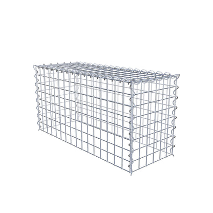 Opvokset gabion type 3 80 cm x 40 cm x 30 cm (L x H x D), maskestørrelse 5 cm x 5 cm, spiral