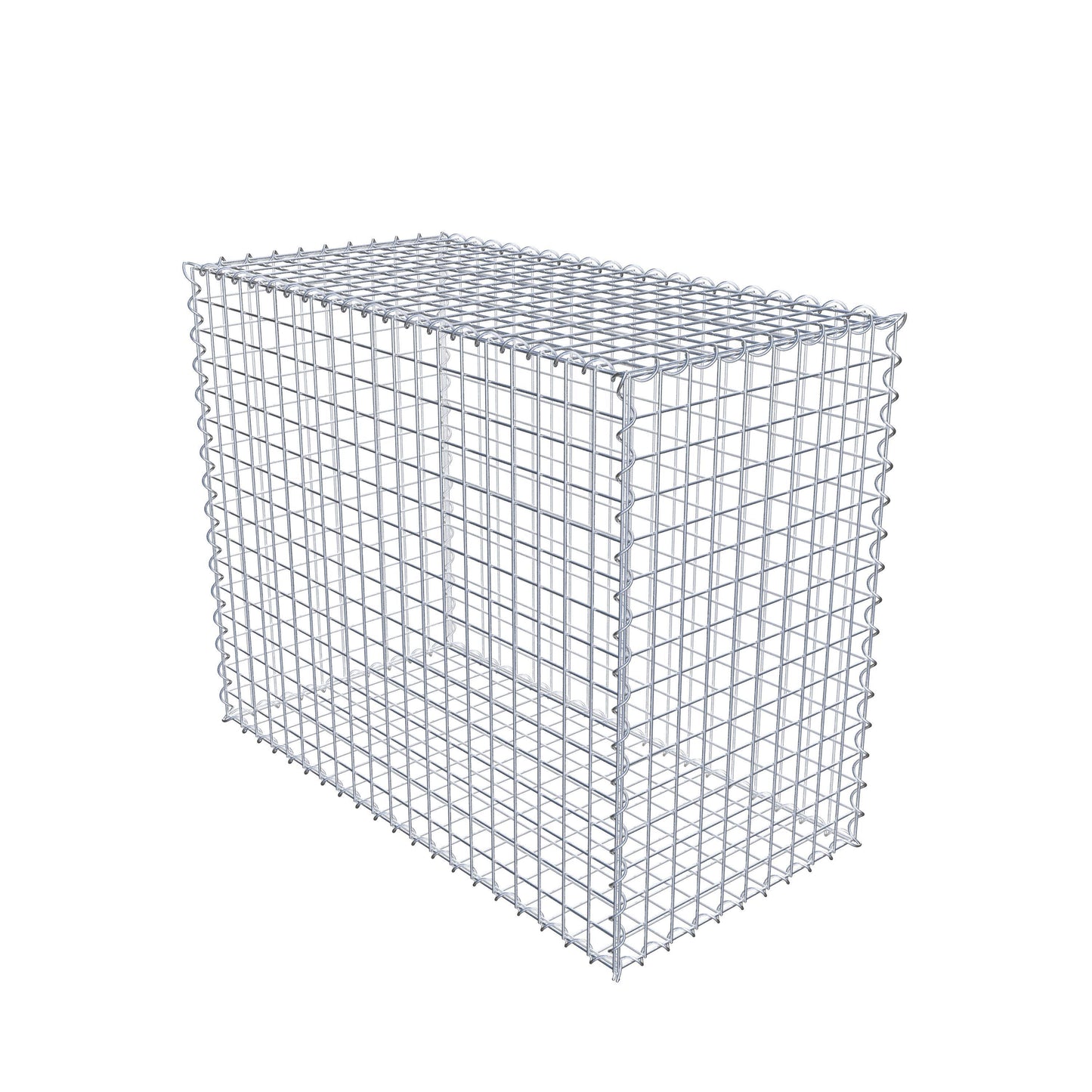 Schanskorf 100 cm x 80 cm x 50 cm (L x H x D), maaswijdte 5 cm x 5 cm, spiraalvormig