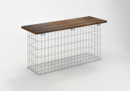 Tuinbank 102 x 50 x 32 cm CUMARU MW 5 x 10 cm, thermisch verzinkt