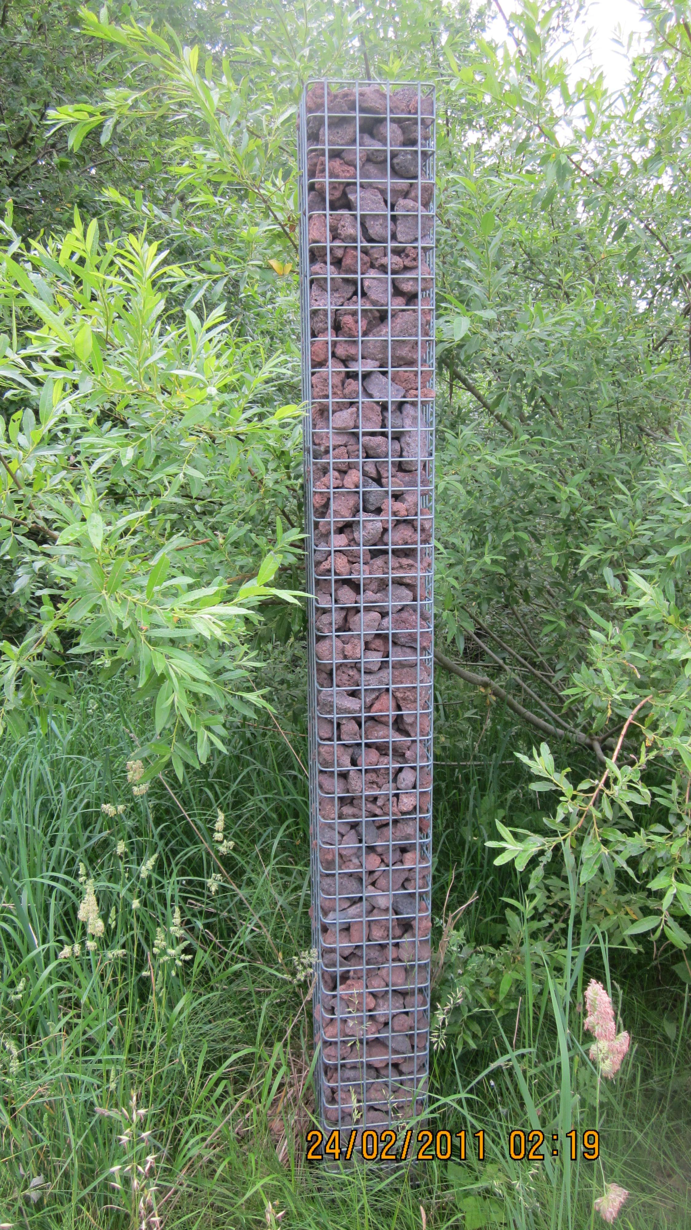 Colonne gabion 27 x 27 cm MW 5 x 5 cm carré