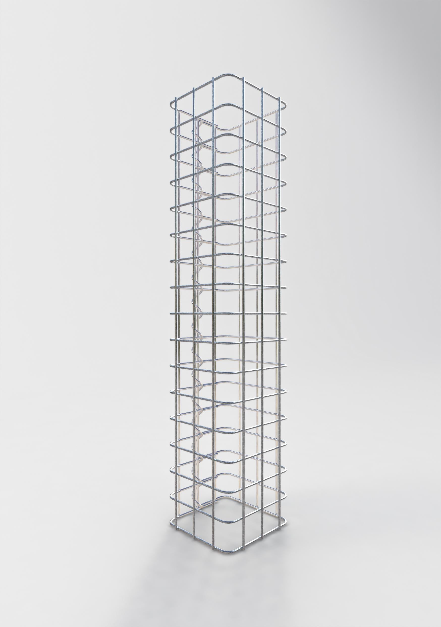 Colonne gabion carrée 17 cm x 17 cm, hauteur 80 cm, MW 5 cm x 5 cm