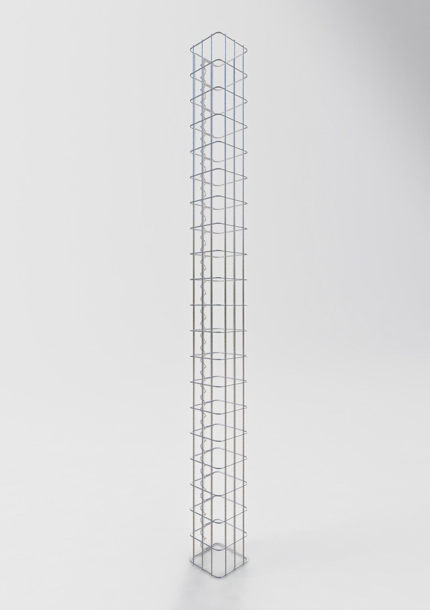 Schanskorfzuil vierkant 17 cm x 17 cm, 200 cm hoog, MW 5 cm x 10 cm