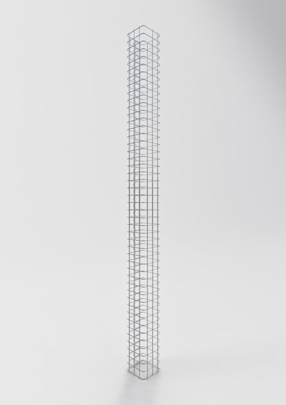 Colonne de gabion carrée 17 cm x 17 cm, 230 cm de hauteur, MW 5 cm x 5 cm