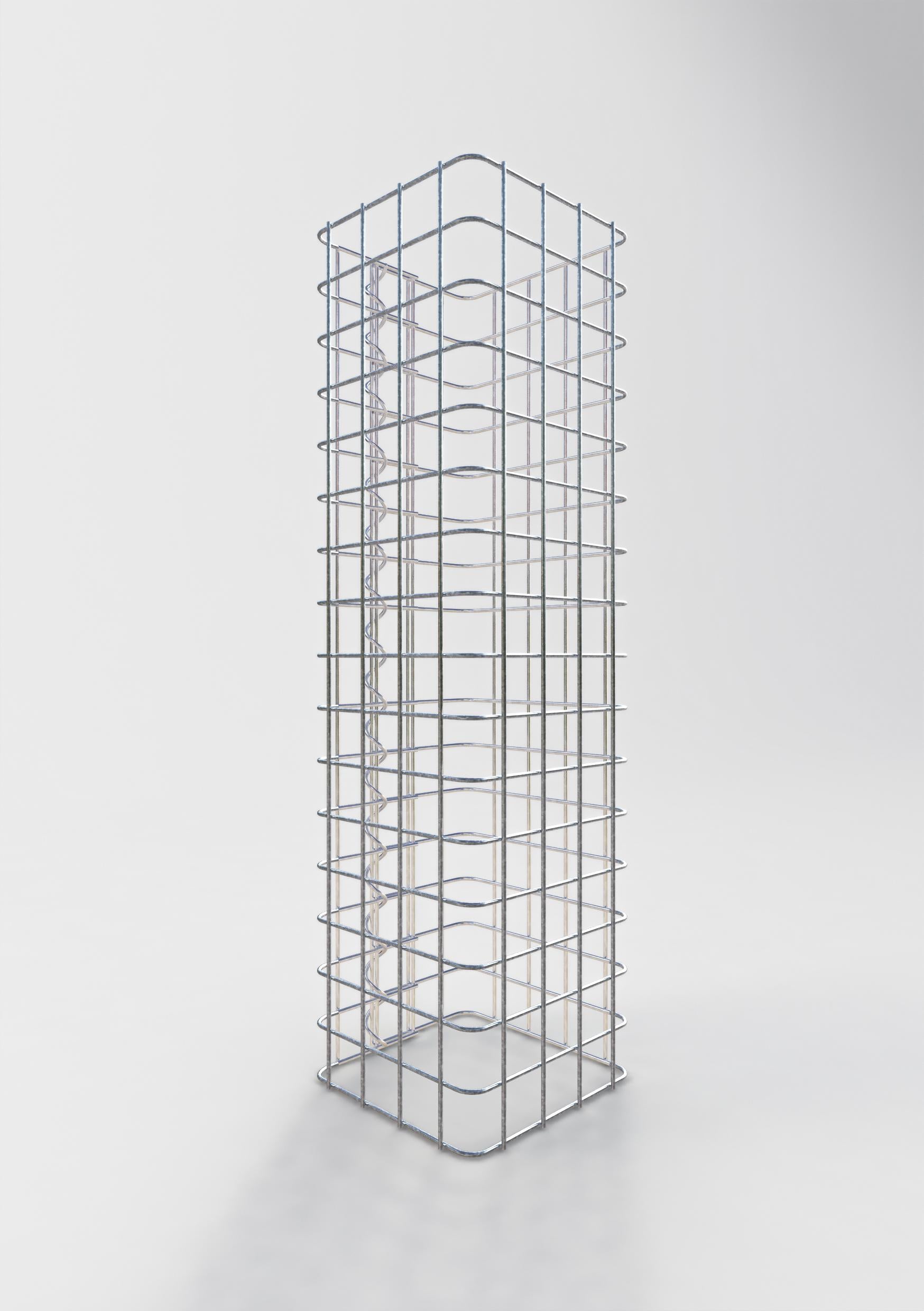 Colonne gabion carrée 22 cm x 22 cm, hauteur 80 cm, MW 5 cm x 5 cm