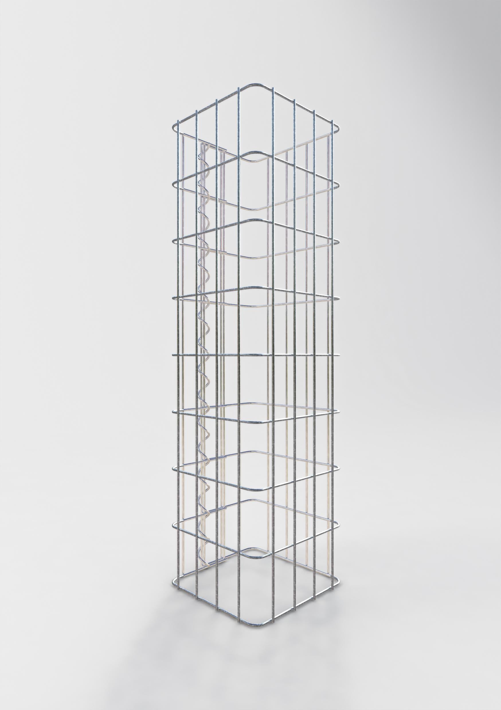 Colonne gabion carrée 22 cm x 22 cm, hauteur 80 cm, MW 5 cm x 10 cm